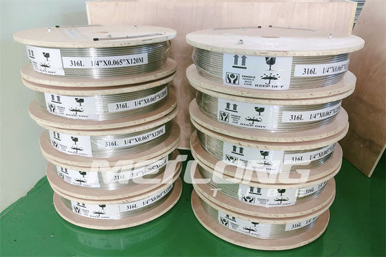 Ống mao dẫn không gỉ ASTM Ống mao dẫn không gỉ 12000M được ủ với các phụ kiện Ferrule