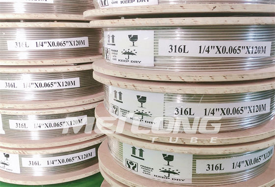 Dàn ống thép không gỉ được vẽ lại liền mạch 3 4 Dây chuyền phun hóa chất SS316L