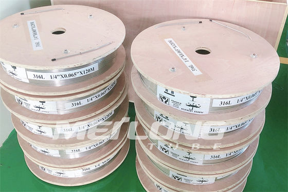 Dàn ống thép không gỉ được vẽ lại liền mạch 3 4 Dây chuyền phun hóa chất SS316L