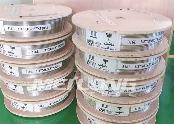 Dàn ống mao dẫn được vẽ lại liền mạch 1 2 Dây chuyền phun ống cuộn không gỉ Duplex 2205