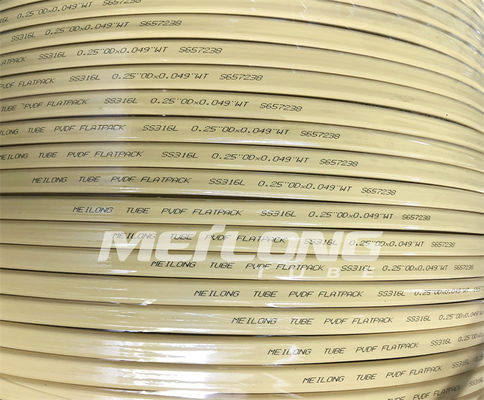 Gói phẳng ống mao dẫn bằng thép không gỉ đóng gói PVDF cho lỗ xuống