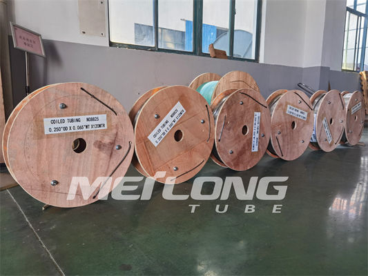Phụ kiện Ferrule Cuộn ống thép không gỉ 1 2 12000M Cuộn ống thép được thử nghiệm thủy lực