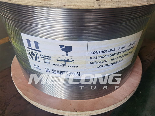 Dây chuyền phun hóa chất đã được thử nghiệm thủy tĩnh 3 8 Cuộn ống thép không gỉ cho lỗ xuống