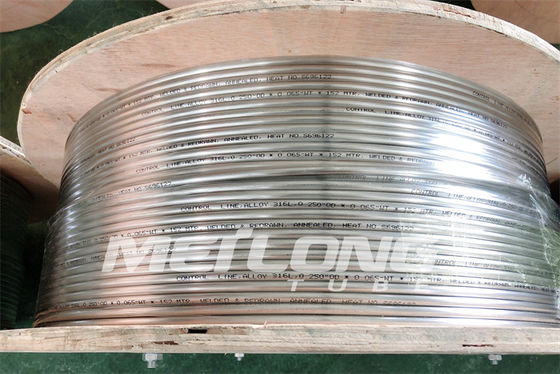 Đường dây điều khiển đóng gói được thử nghiệm dòng điện xoáy 100% với các phụ kiện Ferrule Ống thủy lực SS
