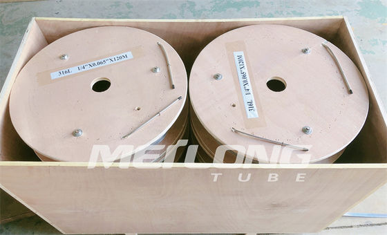 Ống mao dẫn không gỉ ASTM Ống mao dẫn không gỉ 12000M được ủ với các phụ kiện Ferrule