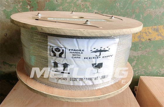 Đường ống mao dẫn Incoloy 825 Đường dây điều khiển thủy lực được thử nghiệm dòng điện xoáy 12000M