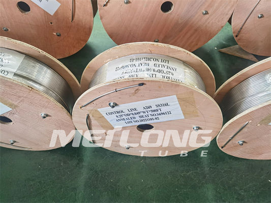 Dây điều khiển ống thủy lực song công 2205 SS Ống mao dẫn mỏng cho lỗ xuống